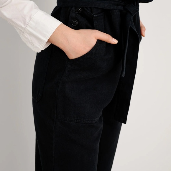 BNWT NEW Alex Mill made Black Denim Ollie Overalls Romper Jumpsuit well X-LARGE! - Picture 4 of 7